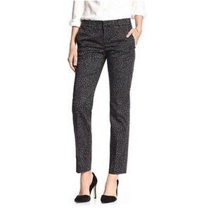 NWT Banana Republic Reegan Mid Rise Slim Fit Leopard Print Pants Size 8